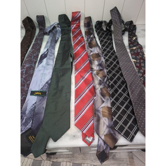 Bulk Neck Tie Lot 4, 10 Men's Ties Bundle, Assorted Patterns, Wholesale Tie Pack - Picture 3 of 8